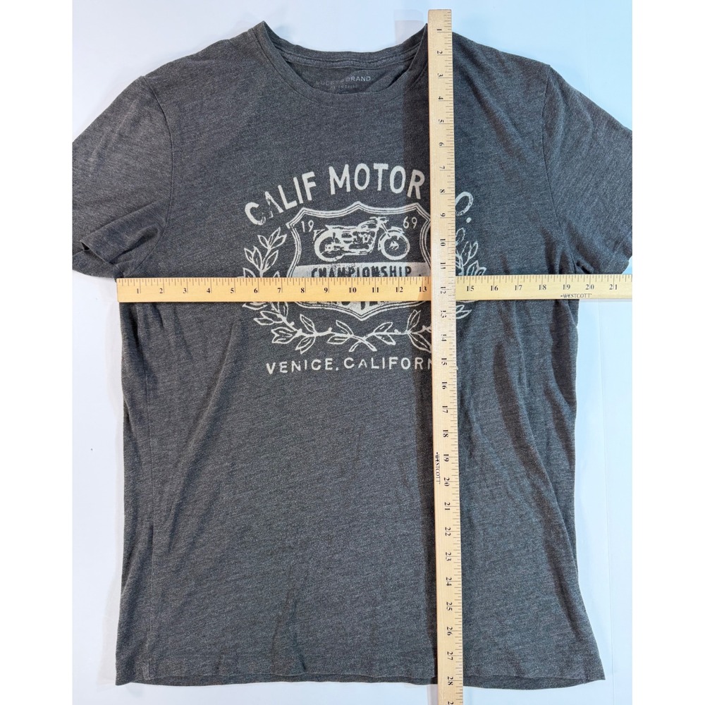 Lucky Brand Mens Calif Motor Co Venice California Graphic T-Shirt Gray Medium - Picture 3 of 4
